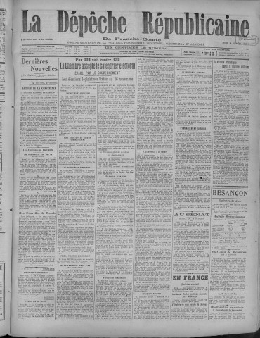 16/10/1919 - La Dépêche républicaine de Franche-Comté [Texte imprimé]