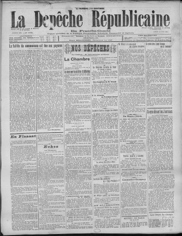 25/06/1921 - La Dépêche républicaine de Franche-Comté [Texte imprimé]