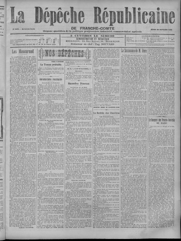 25/10/1910 - La Dépêche républicaine de Franche-Comté [Texte imprimé]