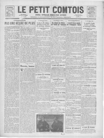 09/06/1925 - Le petit comtois [Texte imprimé] : journal républicain démocratique quotidien