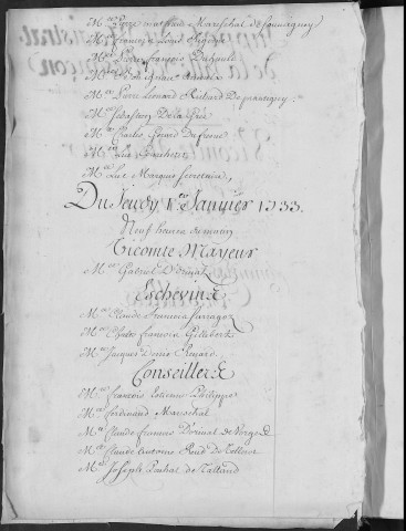 Registre des délibérations municipales 1er janvier - 31 décembre 1733