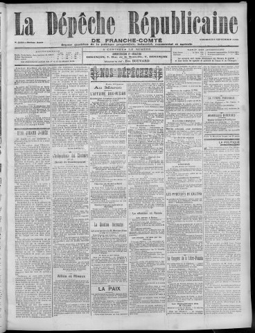 08/09/1905 - La Dépêche républicaine de Franche-Comté [Texte imprimé]
