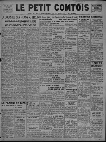 17/03/1942 - Le petit comtois [Texte imprimé] : journal républicain démocratique quotidien
