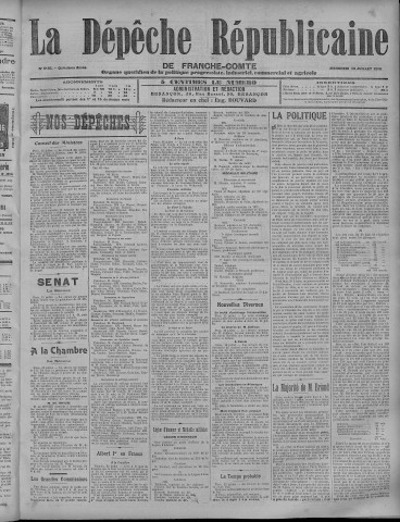 13/07/1910 - La Dépêche républicaine de Franche-Comté [Texte imprimé]