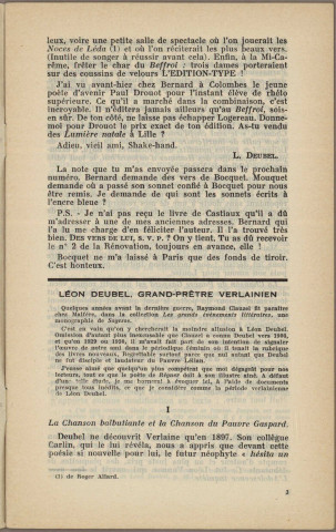 01/1955 - Bulletin / Société des amis de Léon Deubel