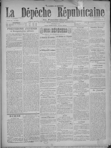 20/01/1921 - La Dépêche républicaine de Franche-Comté [Texte imprimé]