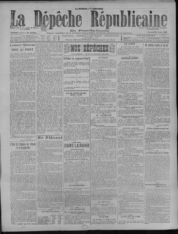 25/08/1923 - La Dépêche républicaine de Franche-Comté [Texte imprimé]