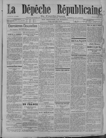 08/08/1919 - La Dépêche républicaine de Franche-Comté [Texte imprimé]