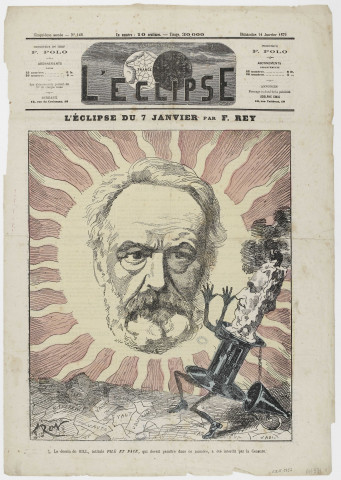 L'Eclipse du 7 janvier [image fixe] / par F. Rey ; Lefman.sc 1872