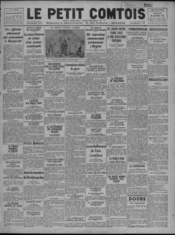 24/01/1941 - Le petit comtois [Texte imprimé] : journal républicain démocratique quotidien