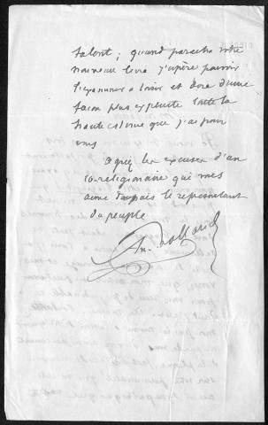 Ms 2968 (tome XXVII) - Lettres adressées à P.-J. Proudhon : Rolland à Syndicat