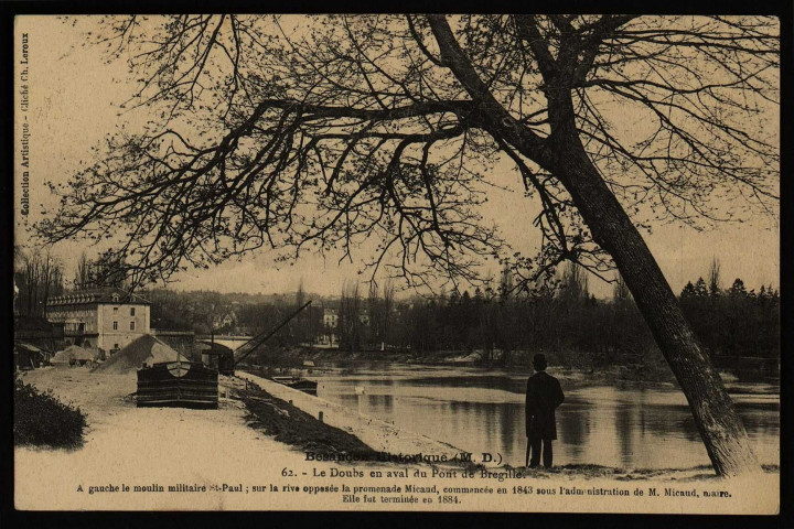 Besançon - Le Doubs en aval du Pont de Bregille [image fixe] , 1904/1930