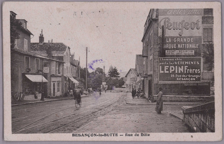Besançon-la-Butte - Rue de Dôle [sic] [image fixe] , Besançon : Les Editions C.L.B., 1915/1939