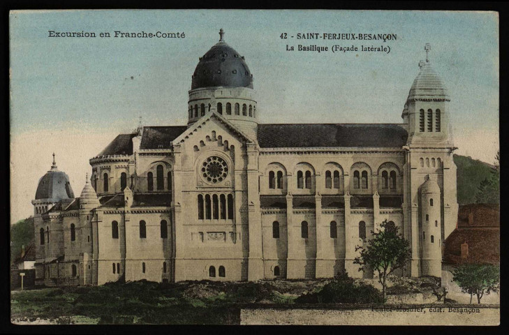 Besançon. - Saint - Ferjeux - Besançon - La Basilique ( Façde latérale) [image fixe] , Besançon : Teulet - Mosdier, édit. Besançon, 1904/1909