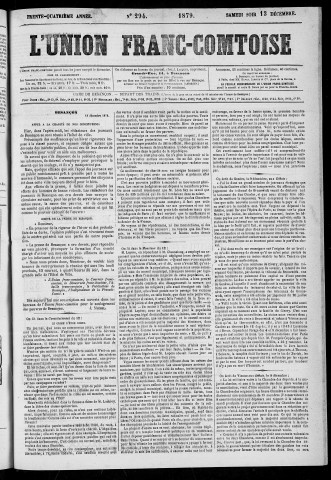 13/12/1879 - L'Union franc-comtoise [Texte imprimé]