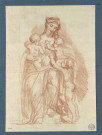 Femme avec deux enfants au sein et un autre s'appuyant sur ses genoux / Antoine-François Callet , [S.l.] : [A.-F. Callet], [1700-1800]