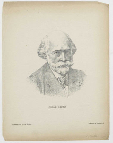 Edouard Grenier / Dessin de M. Henri Michel