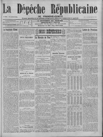 24/04/1912 - La Dépêche républicaine de Franche-Comté [Texte imprimé]