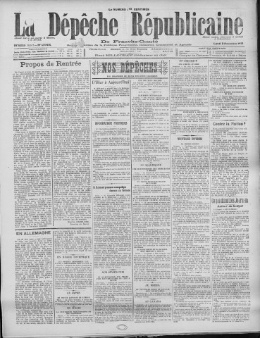 03/11/1924 - La Dépêche républicaine de Franche-Comté [Texte imprimé]