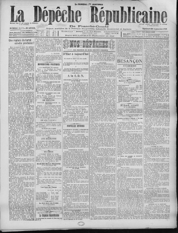 26/09/1924 - La Dépêche républicaine de Franche-Comté [Texte imprimé]