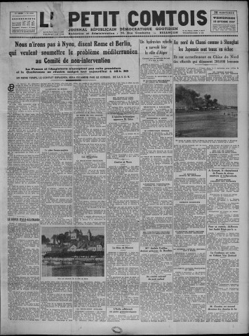 10/09/1937 - Le petit comtois [Texte imprimé] : journal républicain démocratique quotidien