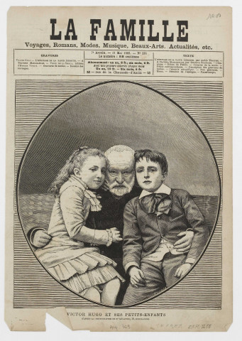 Victor Hugo et ses petits enfants [image fixe] / D'après la photographie de Mr Mélandri, 19, rue Clauzel ; Trichon 1885