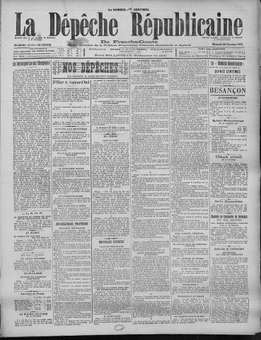 25/10/1924 - La Dépêche républicaine de Franche-Comté [Texte imprimé]