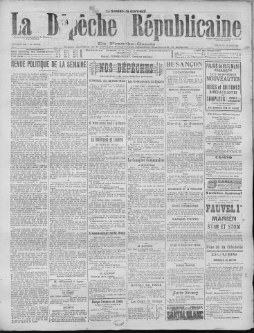 13/03/1921 - La Dépêche républicaine de Franche-Comté [Texte imprimé]