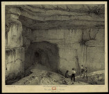 Vue intérieure de la glacière [estampe] / Villeneuve sculp. 1829, lith. de Engelmann  ; Gigoux del , [Paris] : Engelmann, rue du Faub. Montmartre N° 6, 1829