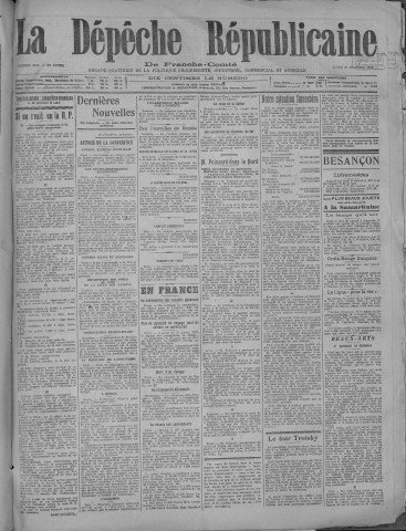 29/12/1919 - La Dépêche républicaine de Franche-Comté [Texte imprimé]