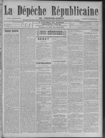 17/11/1909 - La Dépêche républicaine de Franche-Comté [Texte imprimé]