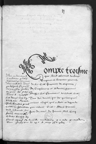 Comptes de la Ville de Besançon, recettes et dépenses, Compte de Liénard d'Orchamps (1er janvier - 11 février 1543)