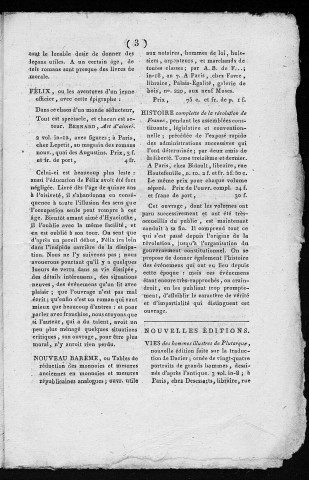 20/11/1798 - Le Nouvelliste littéraire [Texte imprimé]