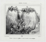 [Fâcheuse situation de la plaine] [image fixe] / Cham , Paris : chez Aubert Pl. de la Bourse - Imp. Aubert & Cie, 1849