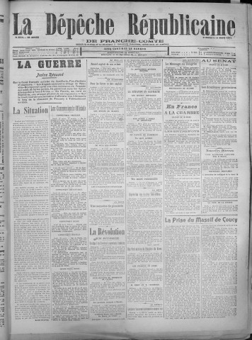 30/03/1917 - La Dépêche républicaine de Franche-Comté [Texte imprimé]