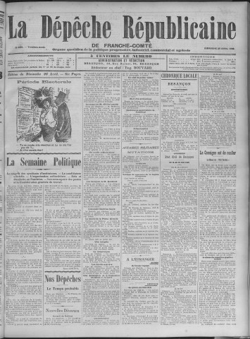 26/04/1908 - La Dépêche républicaine de Franche-Comté [Texte imprimé]