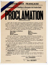 Proclamation du Commissaire de la République de Bourgogne et de Franche-Comté, affiche