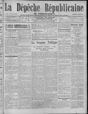 31/03/1912 - La Dépêche républicaine de Franche-Comté [Texte imprimé]