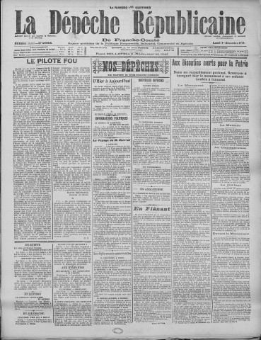 01/12/1924 - La Dépêche républicaine de Franche-Comté [Texte imprimé]