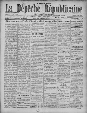 11/03/1927 - La Dépêche républicaine de Franche-Comté [Texte imprimé]