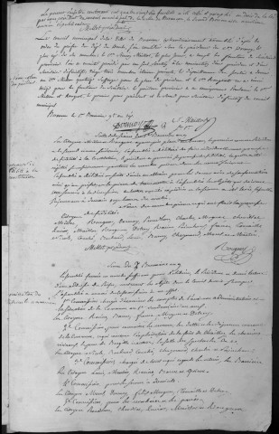 Registre des délibérations du Conseil municipal, avec table alphabétique, du 1er brumaire an IX (23 octobre 1800) au 21 juillet 1807