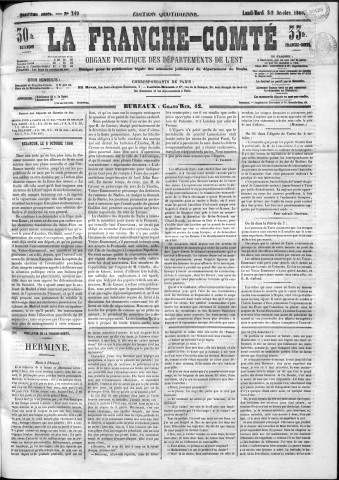 08/10/1860 - La Franche-Comté : organe politique des départements de l'Est