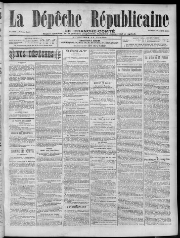 15/04/1905 - La Dépêche républicaine de Franche-Comté [Texte imprimé]