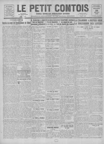 29/05/1929 - Le petit comtois [Texte imprimé] : journal républicain démocratique quotidien