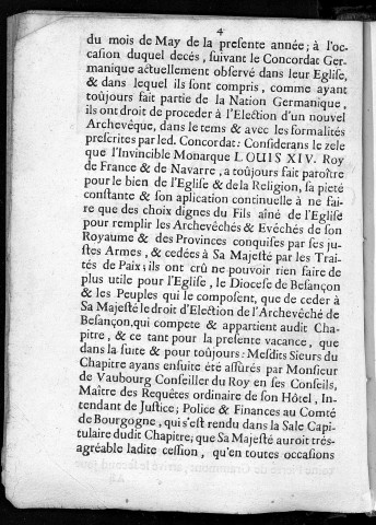 Titres et actes concernans les droits et privilèges de Messieurs les Haut-Doyen et chanoines de l'illustre Chapitre de l'Eglise métropolitaine de Besançon