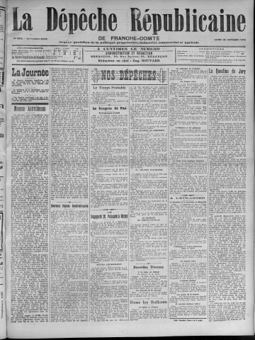 20/10/1913 - La Dépêche républicaine de Franche-Comté [Texte imprimé]
