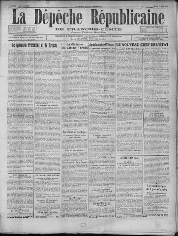 12/05/1932 - La Dépêche républicaine de Franche-Comté [Texte imprimé]