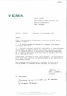 Entreprise Yema, 65 rue des Cras (Besançon) : lettre sur papier à en-tête du 30 septembre 1982.