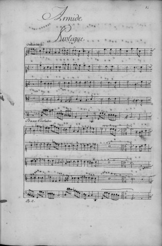 Armide tragédie mise en musique par Mr. de Lully en 1686. Ferré 1724 [Musique manuscrite]