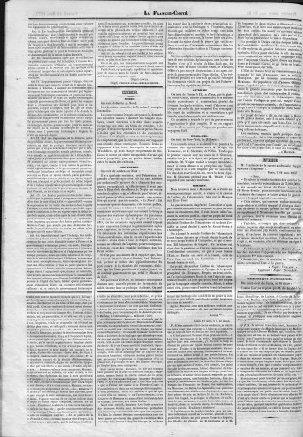 18/03/1857 - La Franche-Comté : organe politique des départements de l'Est